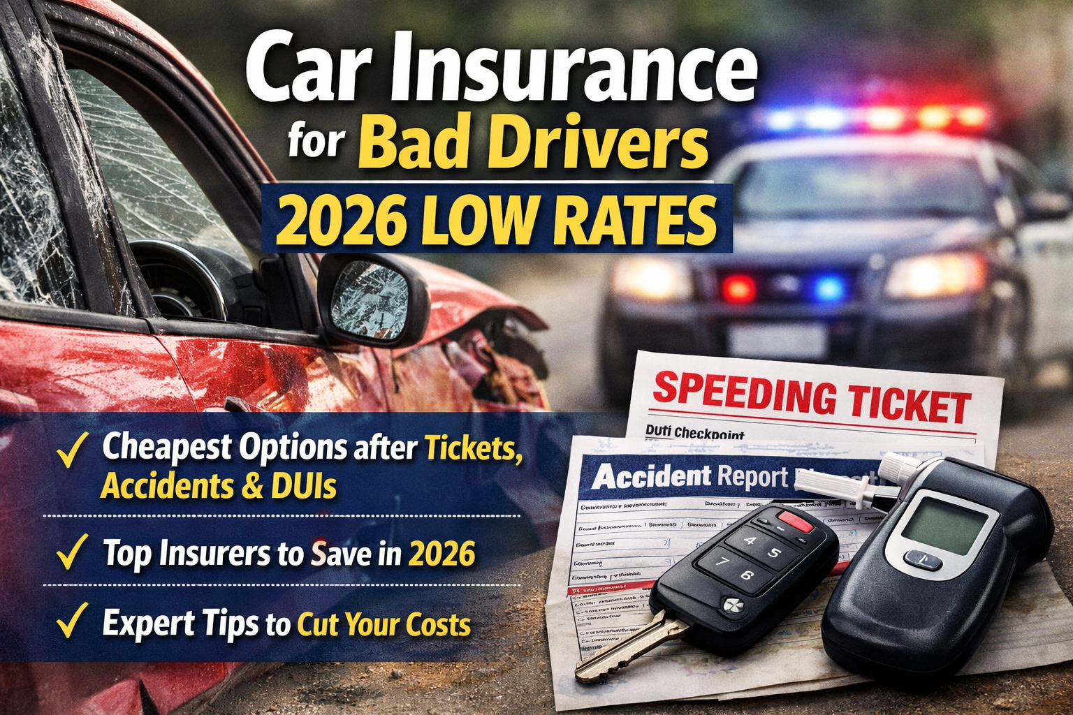 Car Insurance for Bad Drivers: 2026 Low Rates